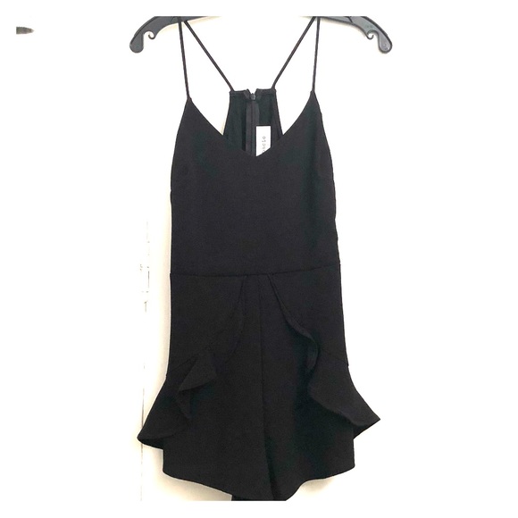 Pinkyotto Black Romper With Ruffle Detail Size S - Picture 4 of 8